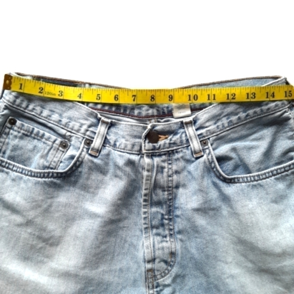 Abercrombie & Fitch Vintage Denim Shorts Distressed Raw Edges Button fly - Picture 12 of 14